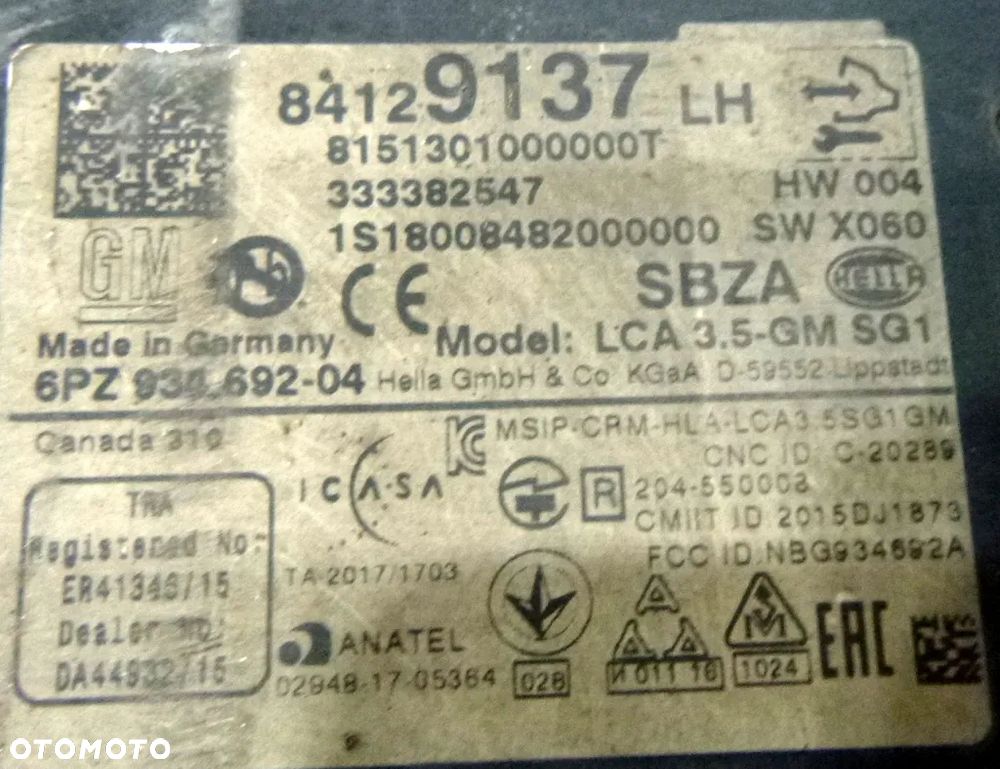 Opel Insignia Radar 84129137 - 3