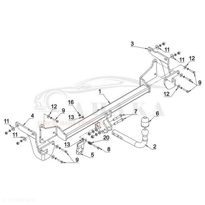 Hak Holowniczy Odkręcany Do Peugeot 308 Ii Hatchback 2013-2021 - 3
