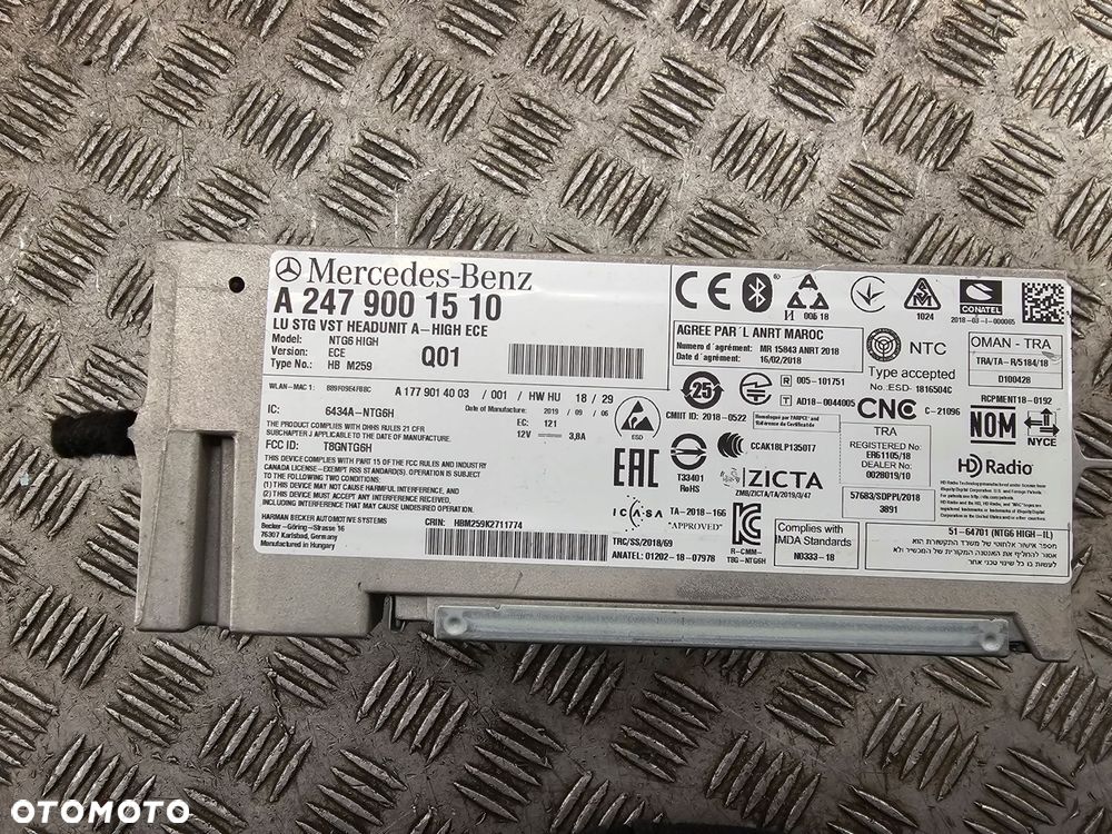 mercedes cla ii 2 w118 radio radioodtwarzacz a2479001510 - 1