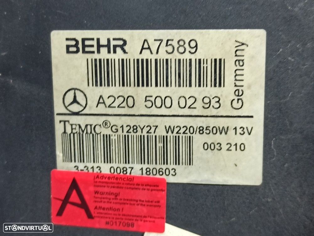 ELETROVENTILADOR MERCEDES CLASE S (W220) BERLINA 320 CDI (220.025) - 7