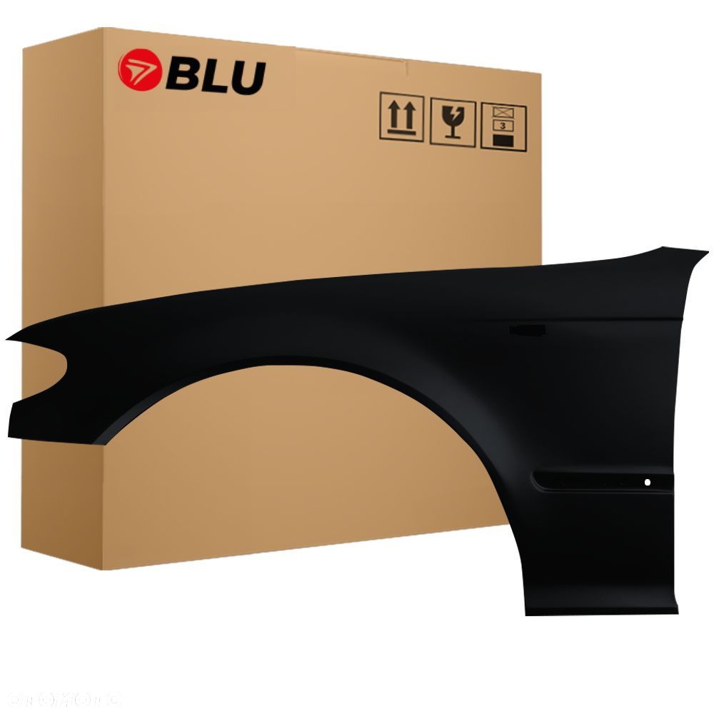 BLU Błotnik BMW 3 E46 475 lewy czarny 01-05 przód sedan kombi FL LCI ocynk SchwarzerSaphir - 1