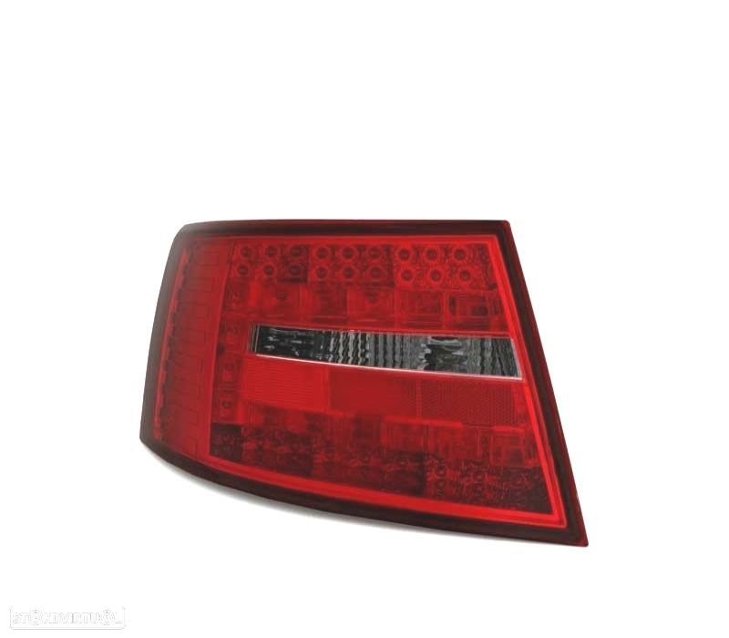 FAROLINS TRASEIROS LED AUDI A6 4F 04-08 VERMELHO ESCURECIDO - 5