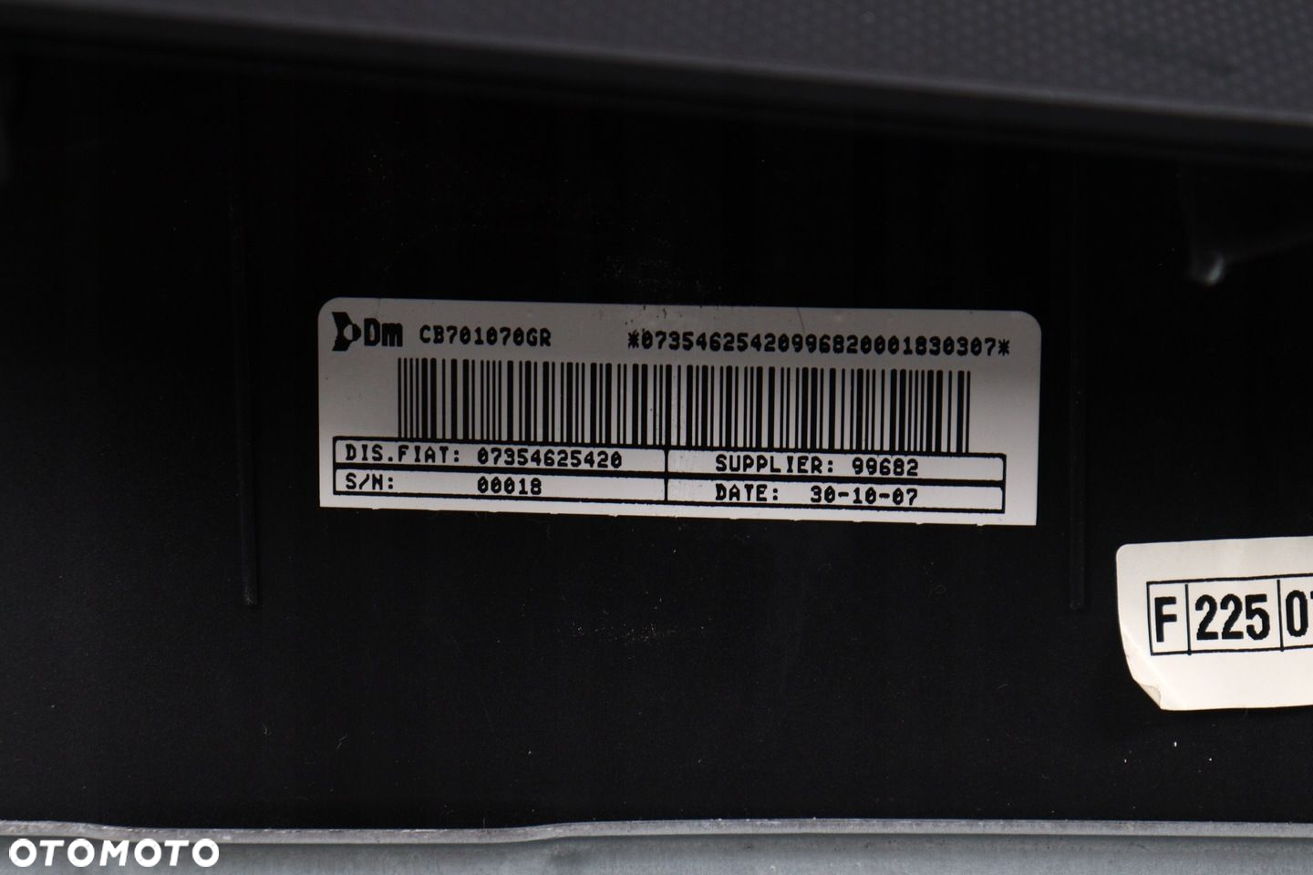 Poduszki AIRBAG Pasy Citroen Nemo ORYGINAŁ 08- DEMONTAŻ SZARE - 8