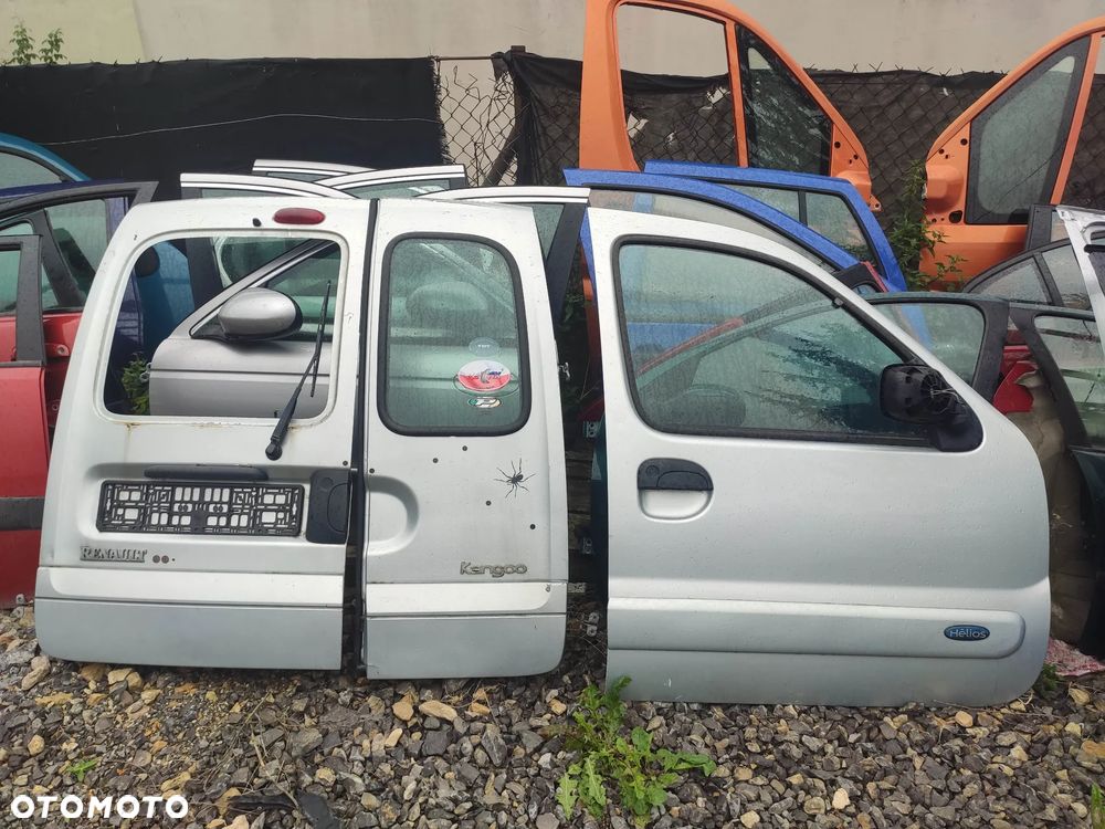 KL Drzwi Prawy Lewy Przód Tył Gołe RENAULT KANGOO I 97- LIFT TEB64 SREBRNE - 13