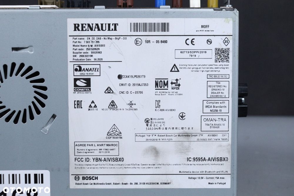 Radio nawigacja czytnik Renault Zoe II LIFT CLIO V 259153952R ORYGINAŁ EU - 2