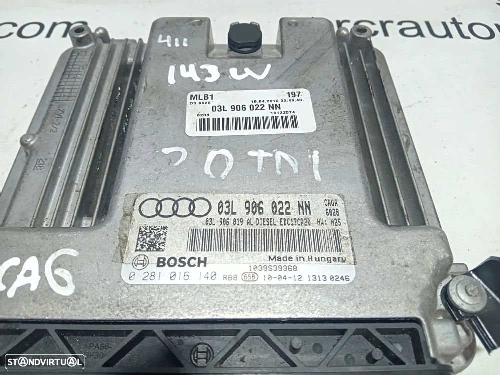 Centralina Bosch Original Audi 2.0 TDi CAG 03L 906 022 NN / 0 281 016 140 - 2