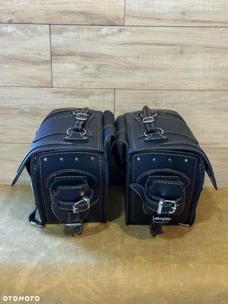sakwy skórzane motocyklowe honda yamaha suzuki kawasaki - 5