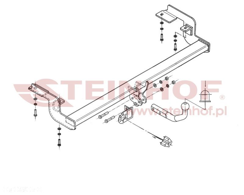 Hak Holowniczy + WIĄZKA 7PIN do Citroen C5 4/5 drzwi od 2001 do 2004 - 2