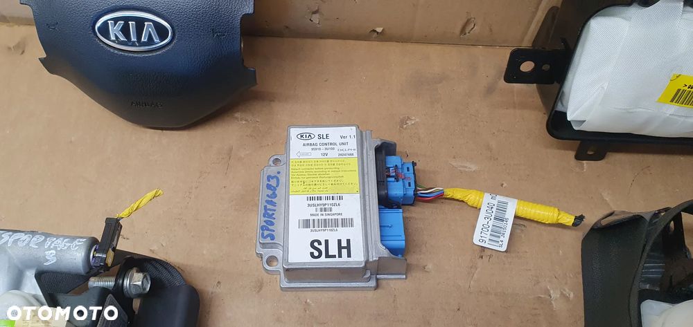 Poduszka konsoli kierowcy poduszki pasy sensor AIRBAG zestaw naprawczy Kia Sportage III - 6