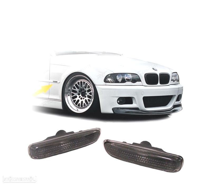 PISCAS LATERAIS BMW E46 98-01 ESCURECIDOS HALOGENEO - 1
