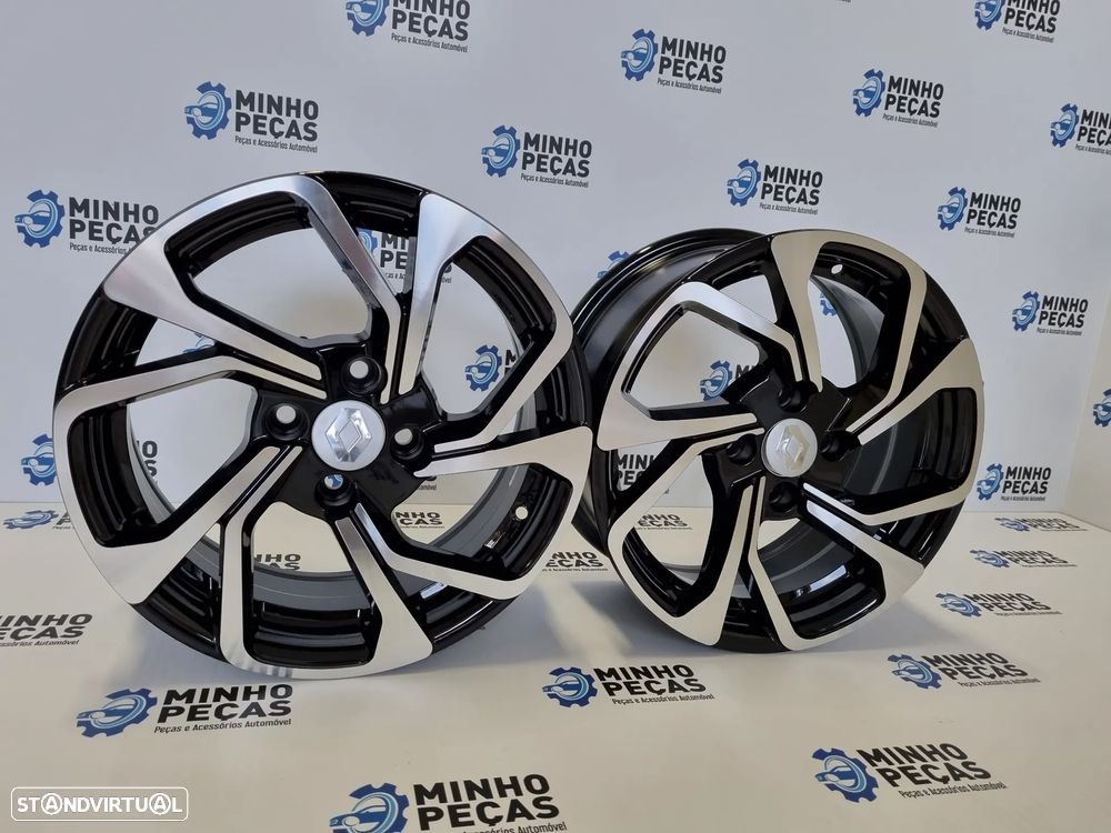 Jantes Renault Clio 2020 em 15 Black Polish (4x100) - 2
