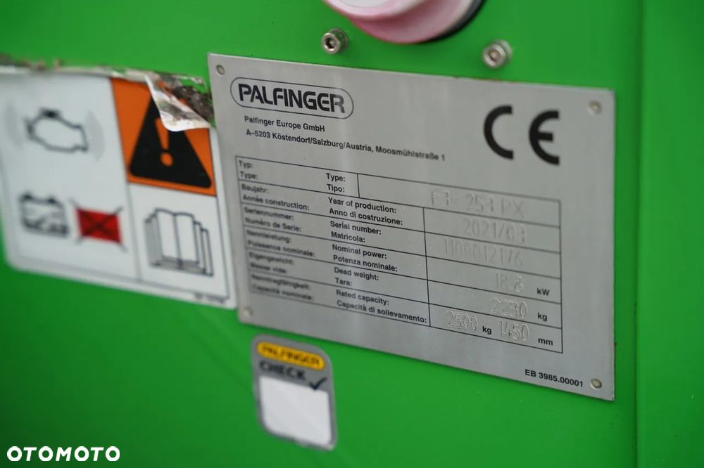 Palfinger Wózek widłowy/ F3-253PX / Podwieszany pod naczepę - przyczepę / max udźwig 2500 kg / 3m / 2021 ROK / - - 41