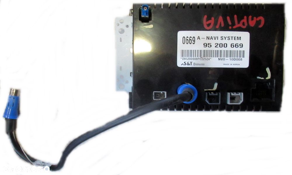 CHEVROLET CAPTIVA EKRAN WYŚWIETLACZ NAWIGACJI 95200669 - 2