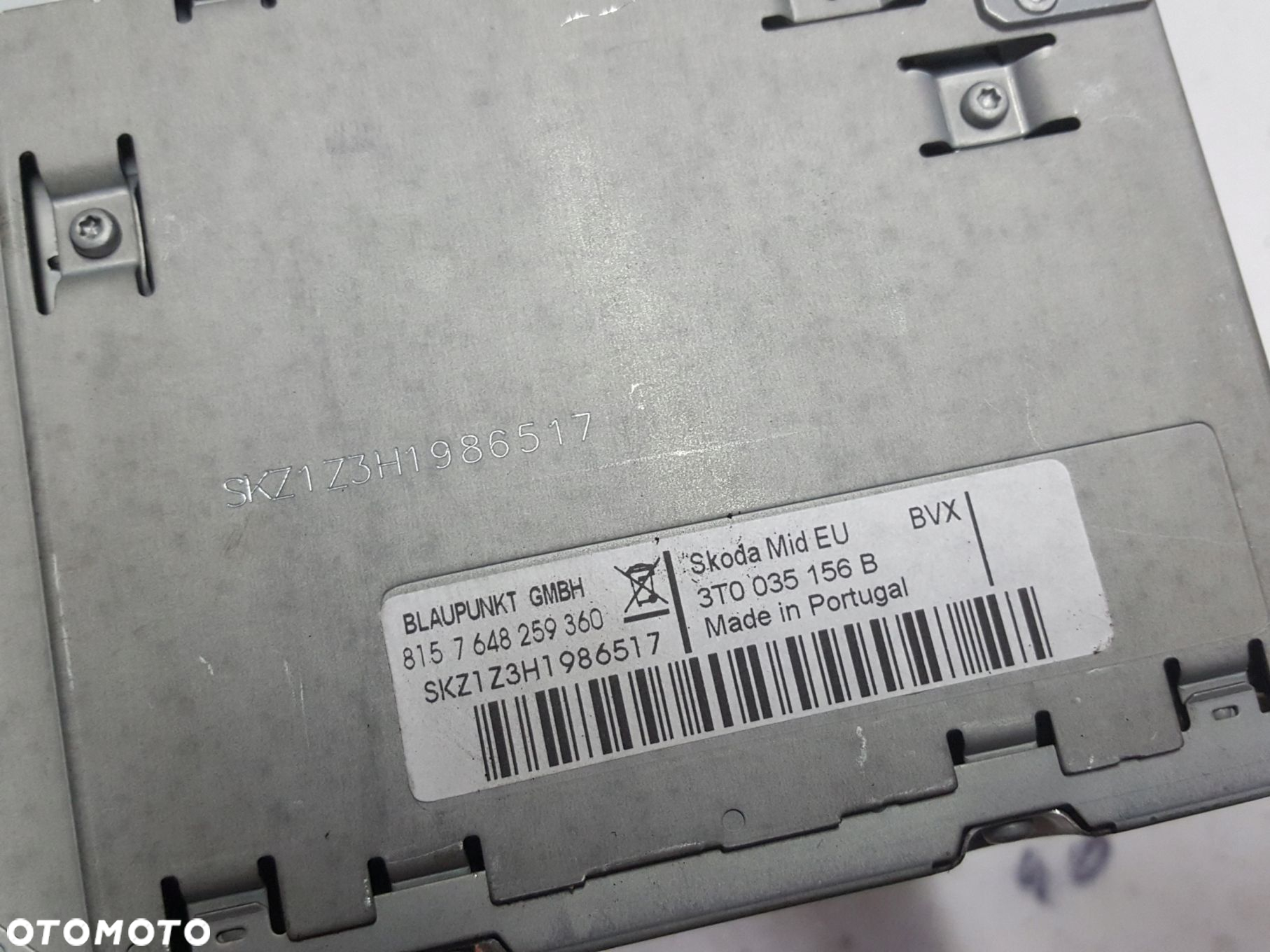 SKODA SUPERB 2 II 08r- RADIO CD RADIOODTWARZACZ 3T0035156B - 4