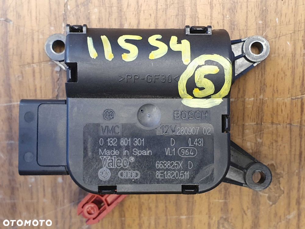 Silniczek 8E1820511 8E1820511A Nagrzewnicy Mechanizm Nawiewu Klapki EUROPA AUDI A4 B6 B7 - 3
