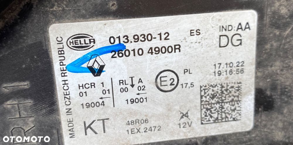 RENAULT CAPTUR 2 II  2022r 2 sztuki Kompletna LAMPA PRZEDNIA PRAWA LEW REFLEKTOR PRAWY lewy PRZÓD FULL LED  LEDOWY  EUROPA FULLLED lampy przednie reflektory 260104900R 260601693R Wwa - 21