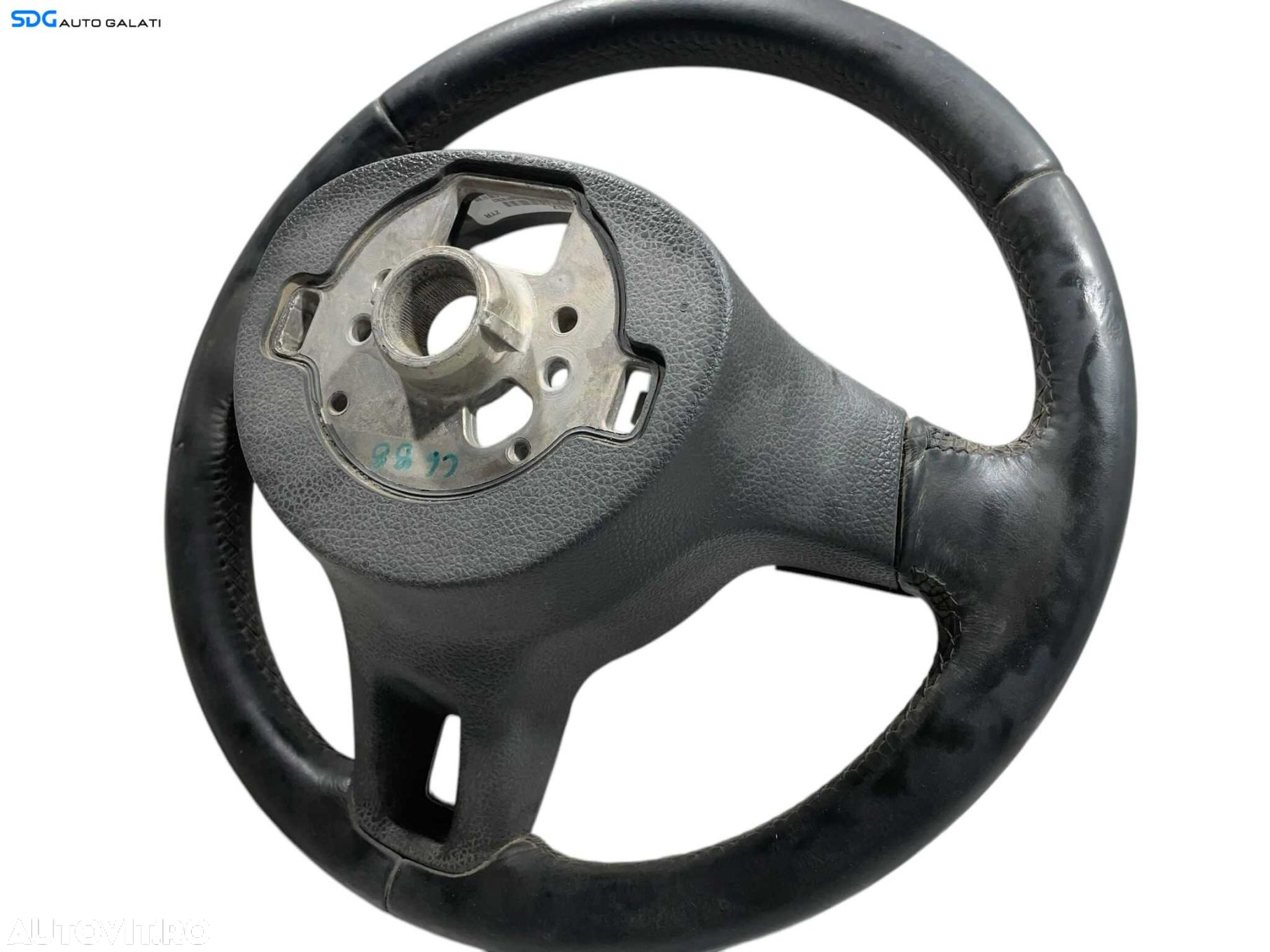 Volan 3 Spite din Piele Volkswagen Passat B7 2010 - 2015 Cod 5C0419091A [LR0481] - 7