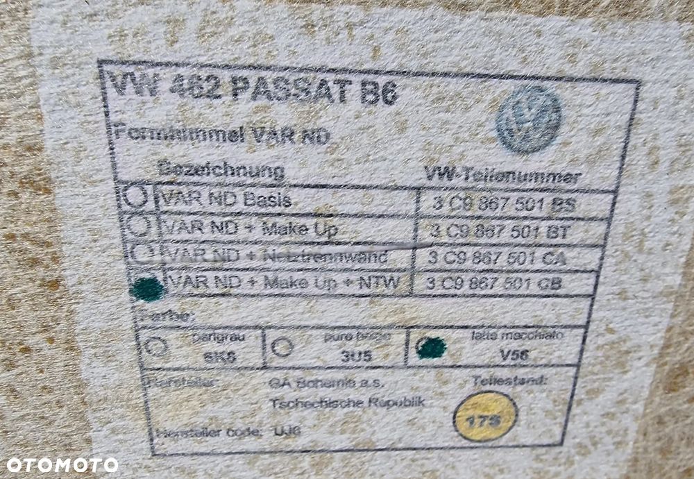 PODSUFITKA VW PASSAT B6 KOMBI - 9