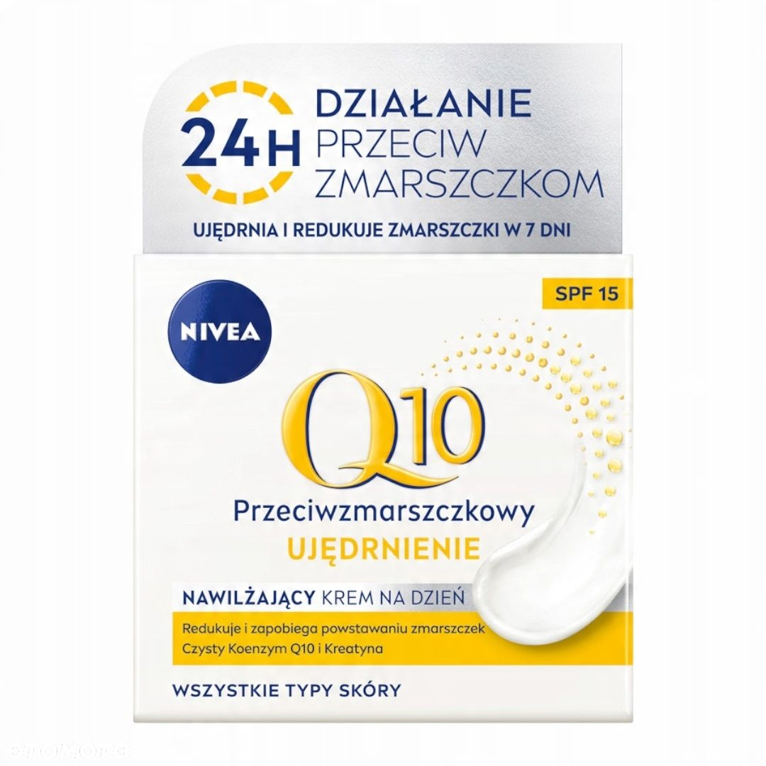 Krem przeciwstarzeniowy do twarzy Nivea Q10 UJĘDRNIENIE 15 SPF dzień 50ml - 11