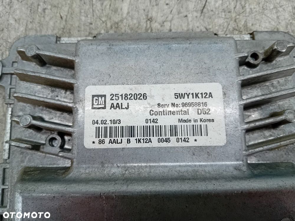 KOMPUTER, STEROWNIK CHEVROLET SPARK II 25182026 5WY1K12A 1.2 16V - 7