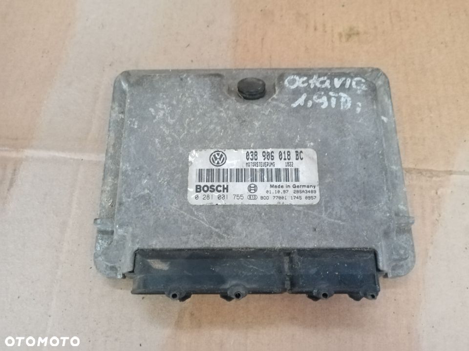 Komputer sterownik silnika Skoda Octavia I 1.9 TDI 038906018BC - 1