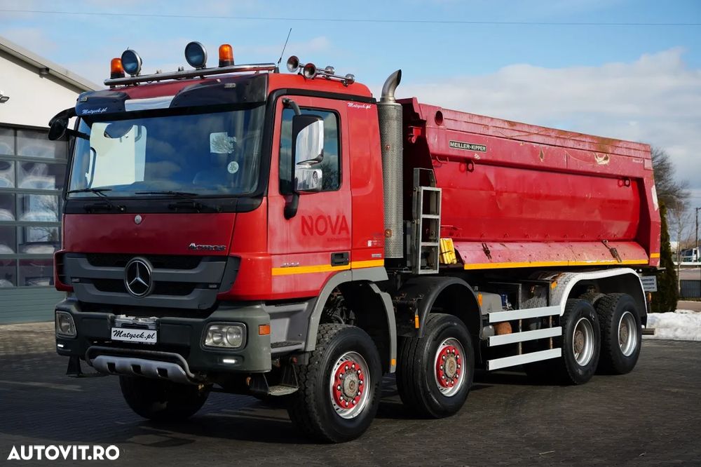 Mercedes-Benz ACTROS 4144 / 8x8 / BASCULATOR SPATE / MEILLER KIPPER / EURO 5 - 7
