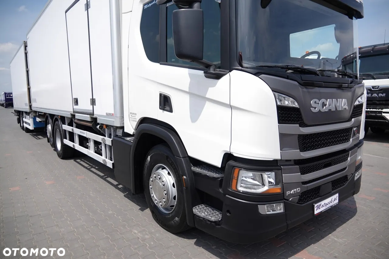 Scania P 410 / CHŁODNIA / ZESTAW TANDEM / PRZEJAZDOWY / 3x Agregat THERMO KING - FRIGO BLOCK / 3x WINDA ZAŁADOWCZA / MUTITEMPERATURA  PO ZŁOTYM KONTRAKCIE SERWISOWYM - 5
