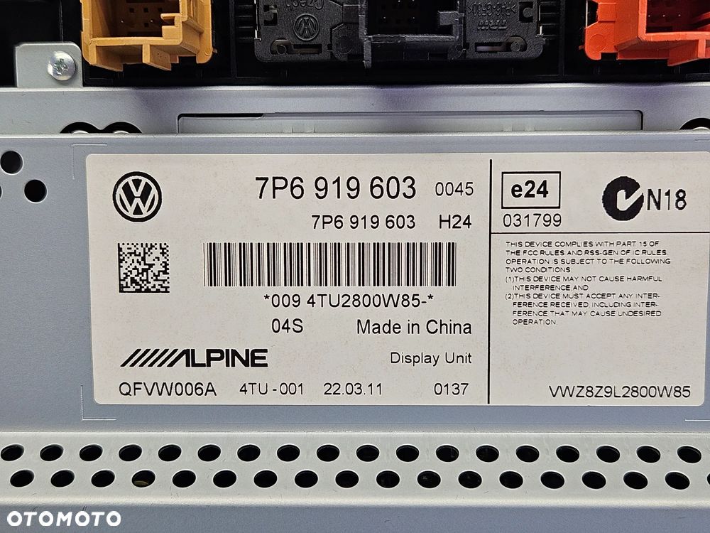 VW TOUAREG II 7P 10-18R ZESTAW WIAZKA WZMACNIACZ GLOSNIK DYNAUDIO ORYGINALNY - 8