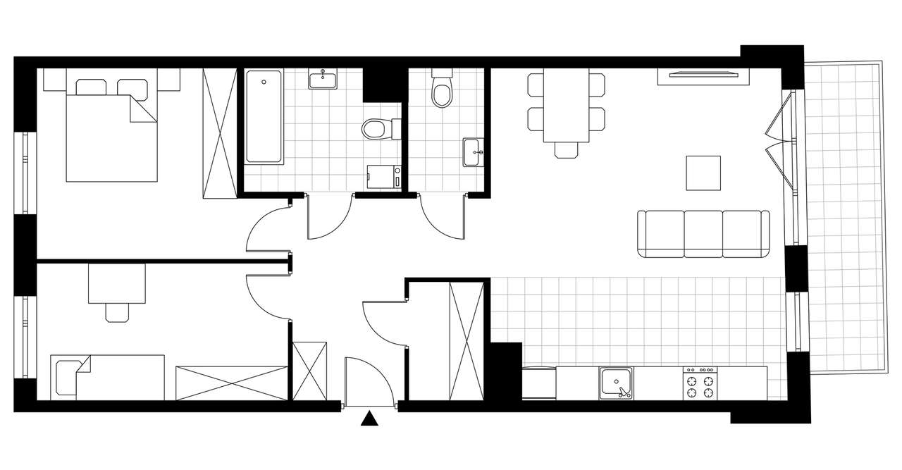 2-pokojowe mieszkanie 72m2 + balkon Bezpośrednio - Pełny obrazek: 3/23