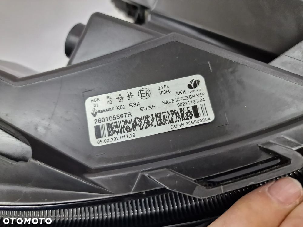 RENAULT MASTER IV 4 19- PRAWA LAMPA PRZEDNIA PRZÓD FULL LED , NR 260105567R , NR AUKCJI LA139 - 9