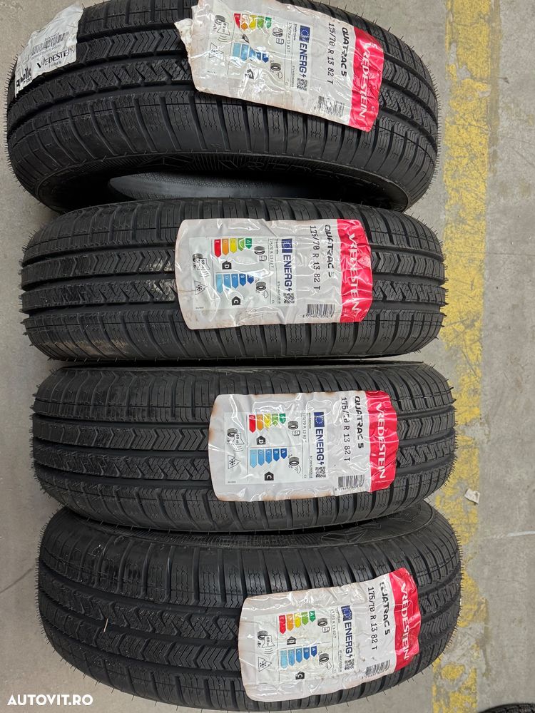 Vând 4 anvelope 175/70/13 vredestein allseason noi - 1