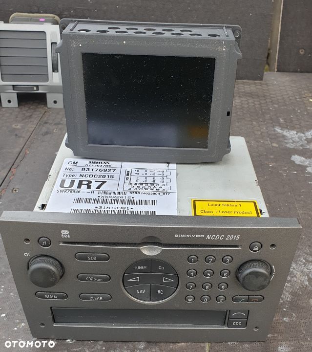 RADIO CD NCDC 2015 SIEMENS WYŚWIETLACZ OPEL VECTRA C SIGNUM 313203739 - 1