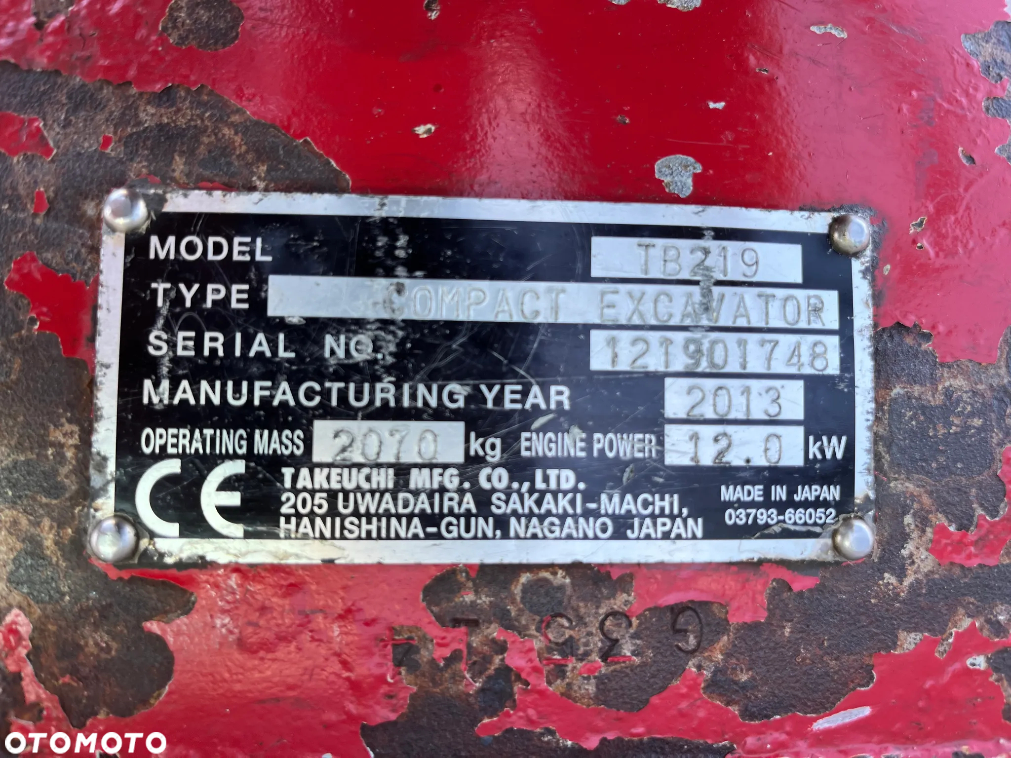 Takeuchi TB 219 - 17