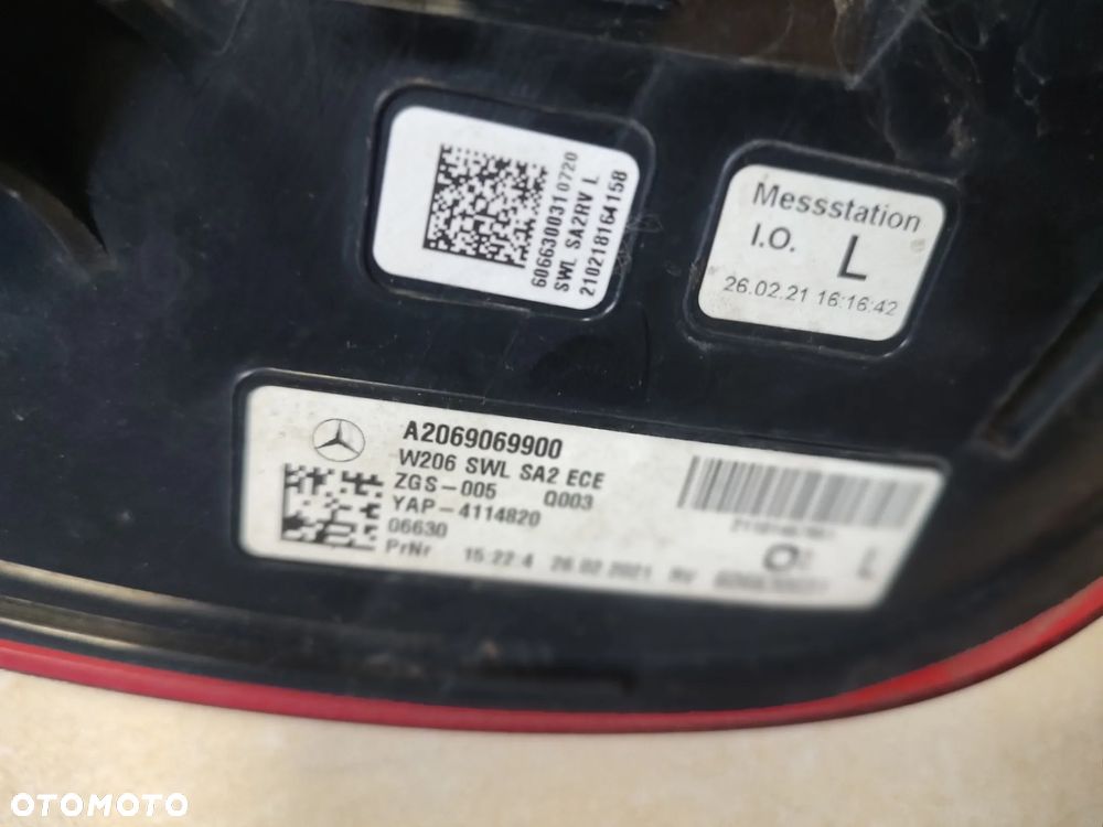 MERCEDES W206 AMG LAMPA TYŁ LEWA ORYGINAŁ - 6