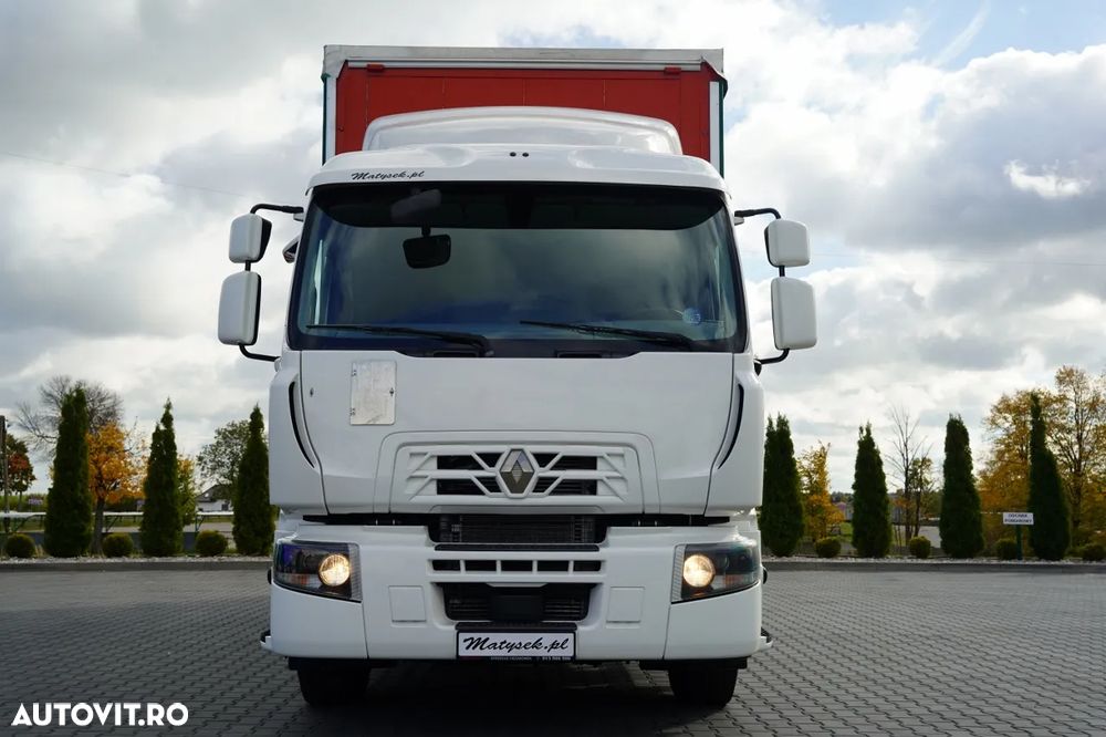 Renault D 26 WIDE / 6x2 / CAROSERIE CU PRELATĂ (CURTAINSIDER) - 8,5 M / CAMION RIGID / LIFT HIDRAULIC DHOLLANDIA - 1.500 KG / AXĂ LIFTABILĂ ȘI VIRATOARE / PODEA REZISTENTĂ (HEAVY-DUTY) / PRELATĂ RANFORSATĂ / EURO 6 - 10