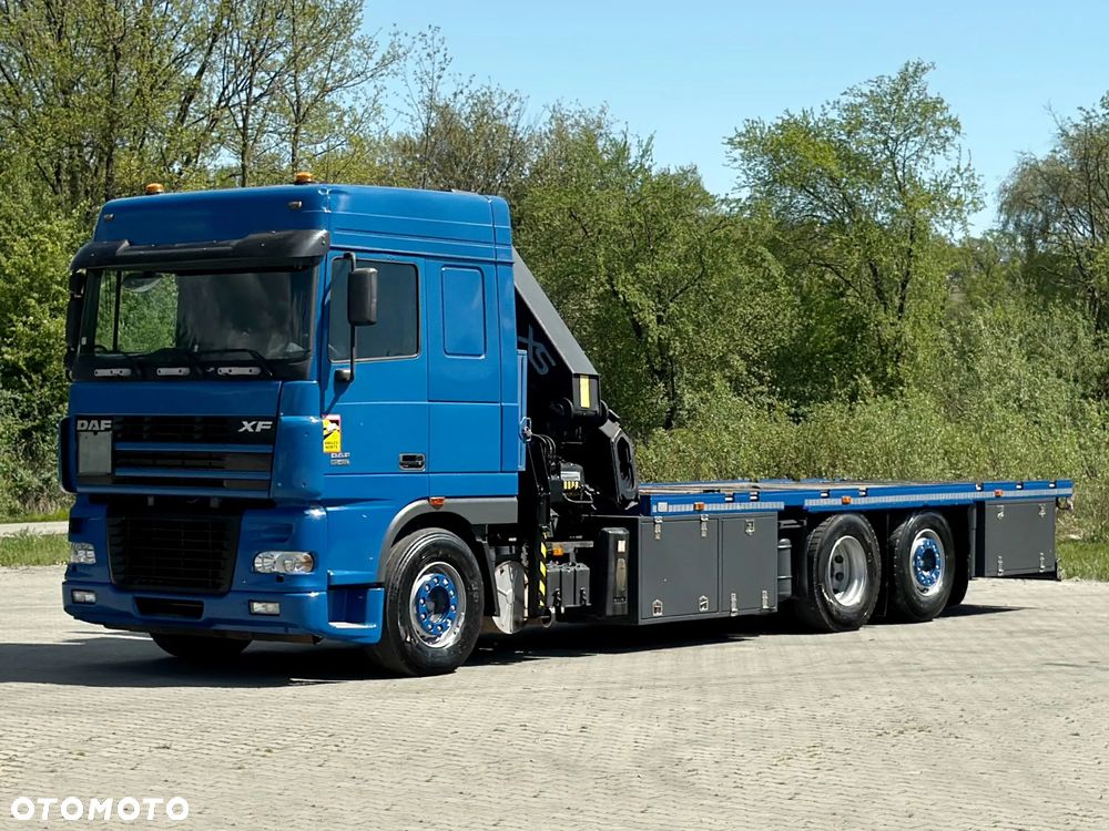 DAF XF 95.480 PLATFORMA 6,80 m + HIAB 422 E - 7 HIDUO + PILOT * STAN BDB - 4