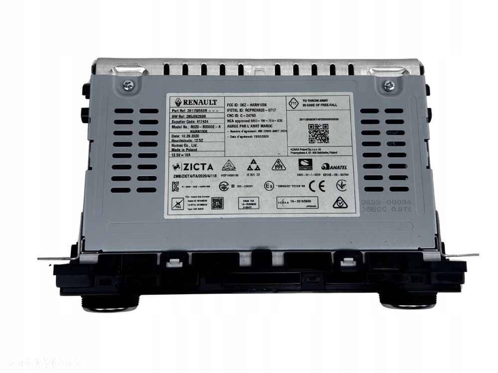 panel / radioodtwarzacz cd/dvd/gps renault trafic iii (x82) 2014 281158583r - 3