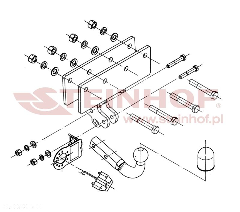 Hak holowniczy + WIĄZKA 7PIN do Jeep Grand Cherokee WH od 2005 do 2011 - 2