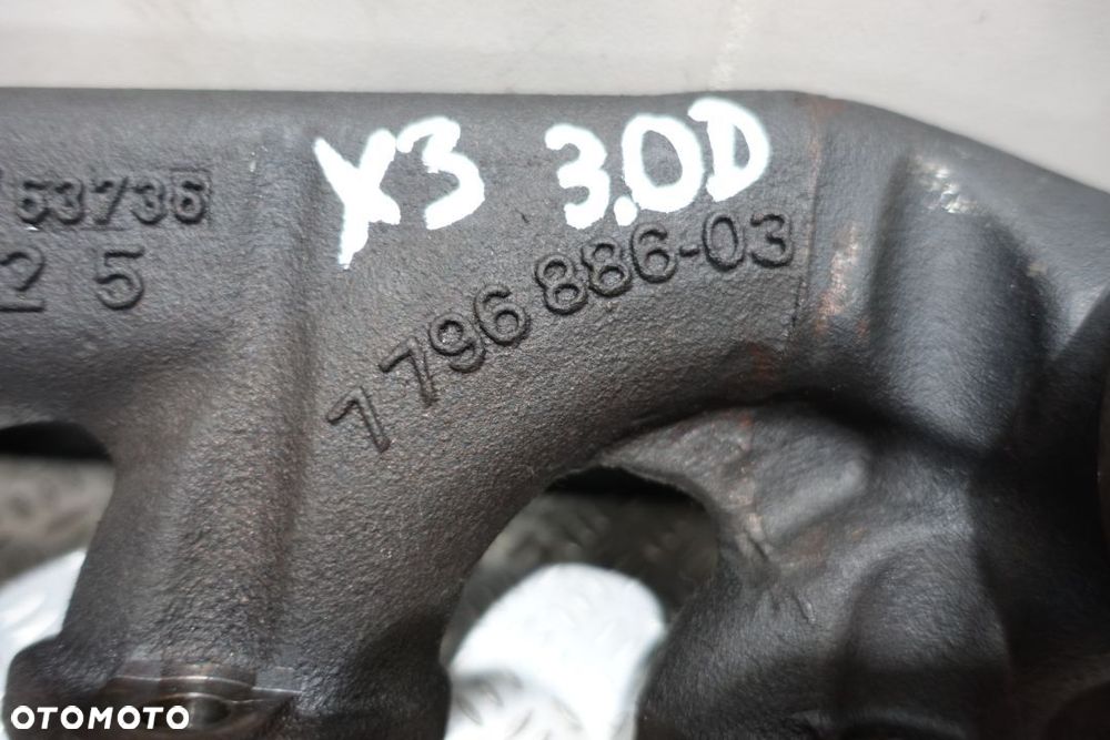 BMW E60 E90 X3 KOLEKTOR WYDECHOWY 3.0 D 7796886 - 3