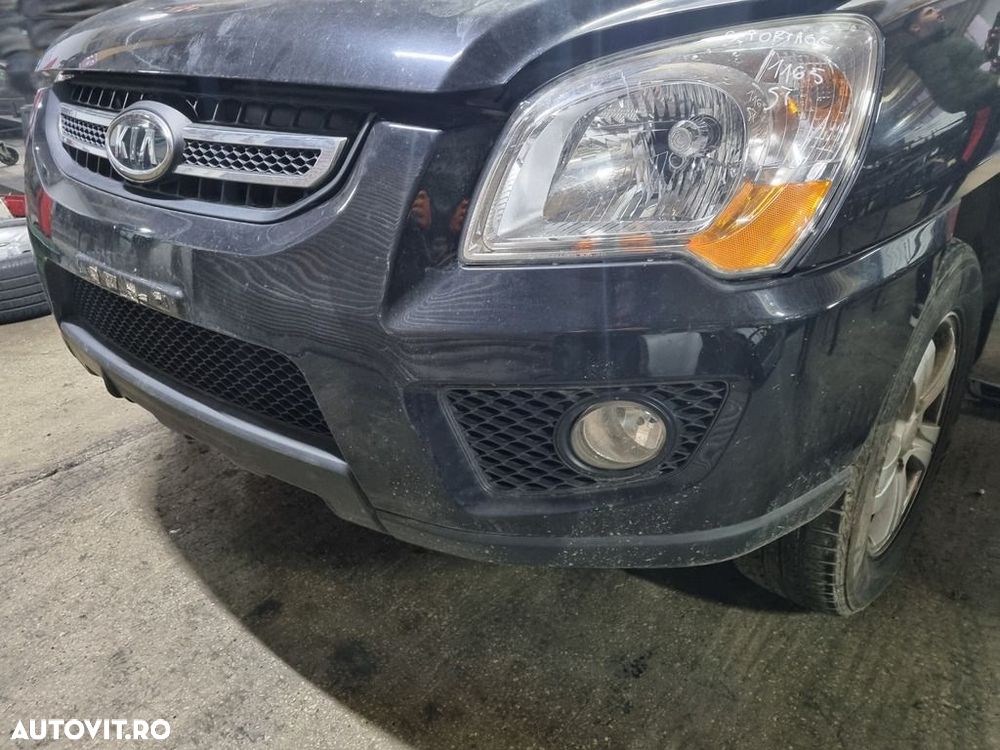 Bara fata Kia Sportage II 2006 - 2010 Negru (1165) model fara spalatoare far - 2