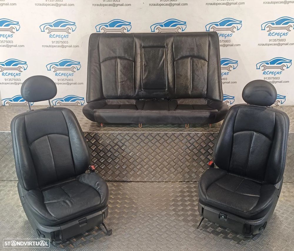 .BANCO BANCOS MERCEDES BENZ CLASS E W211 PELE AQUECIDO AIRBAG FRENTE FRONTAL TRASEIRO TRÁS - 1