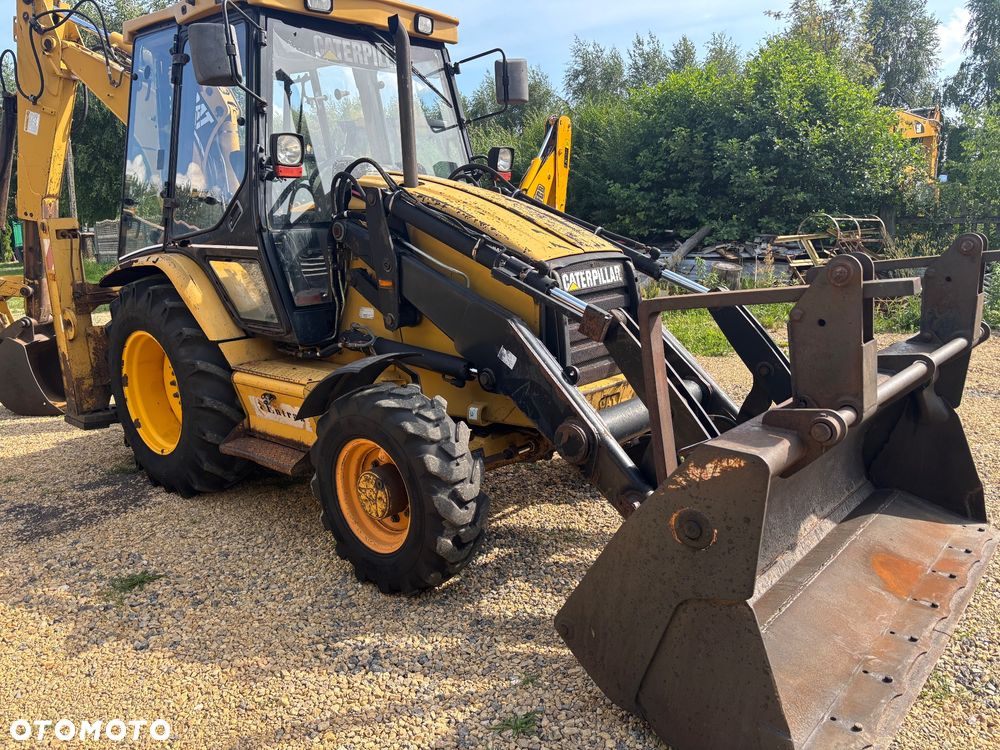 Caterpillar CAT 428C 2001r 4x4 perełka koparko ładowarka teleskop widły rekin - 6