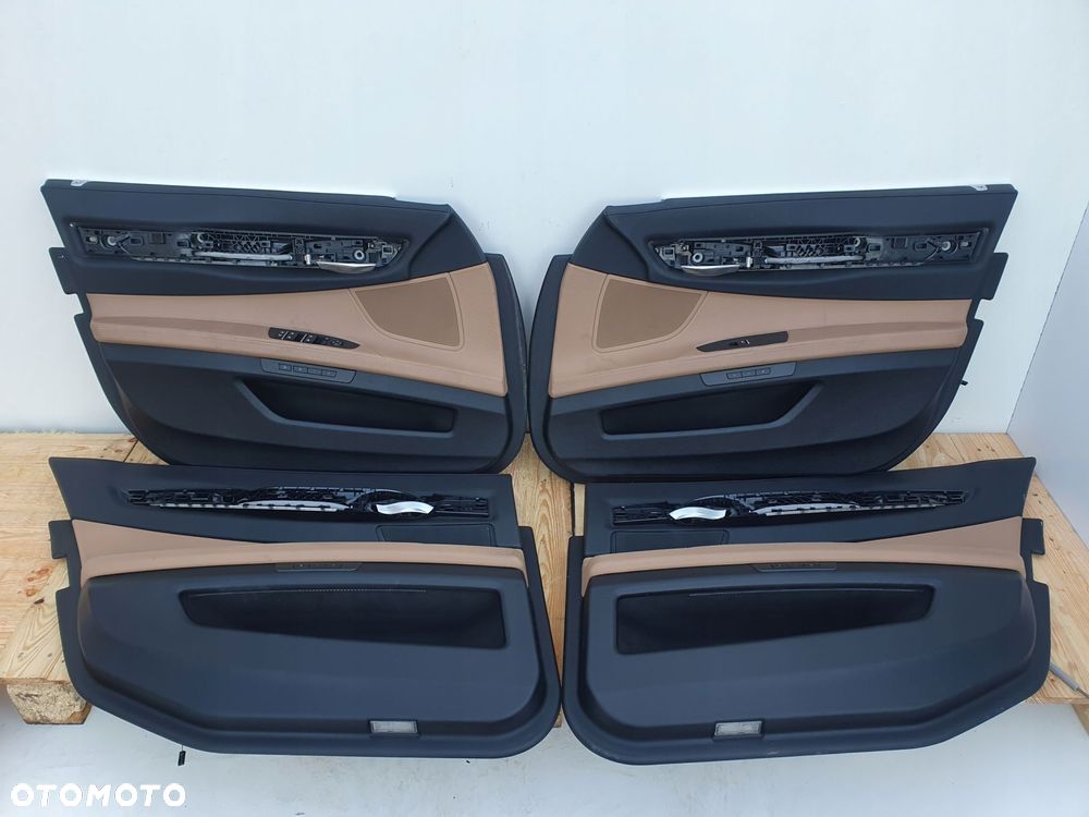 BMW F01 FOTEL FOTELE KOMPLET FOTELI DVD RUDE SKÓRY - 16