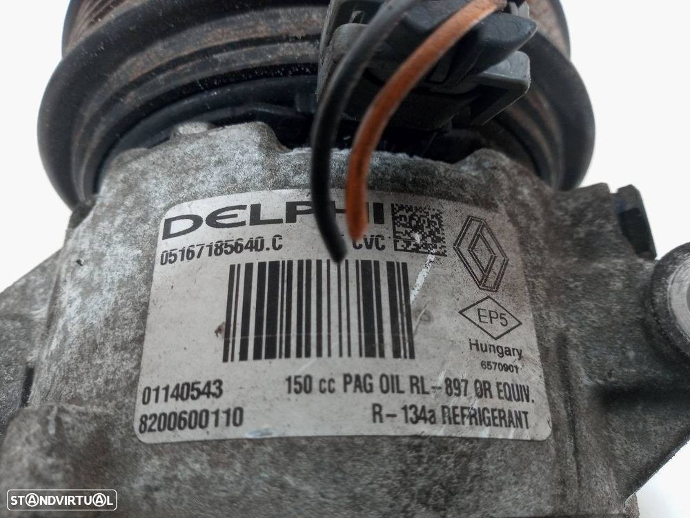 COMPRESSOR AR CONDICIONADO RENAULT MEGANE II 2007 -8200600110 - 4