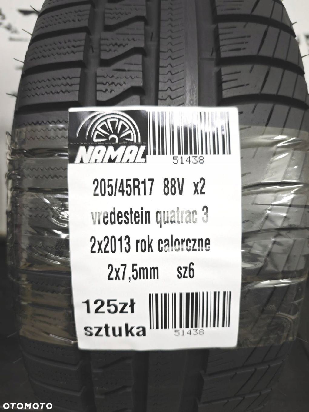 205/45r17 vredestein opony całoroczne 7,5mm 51438 - 9