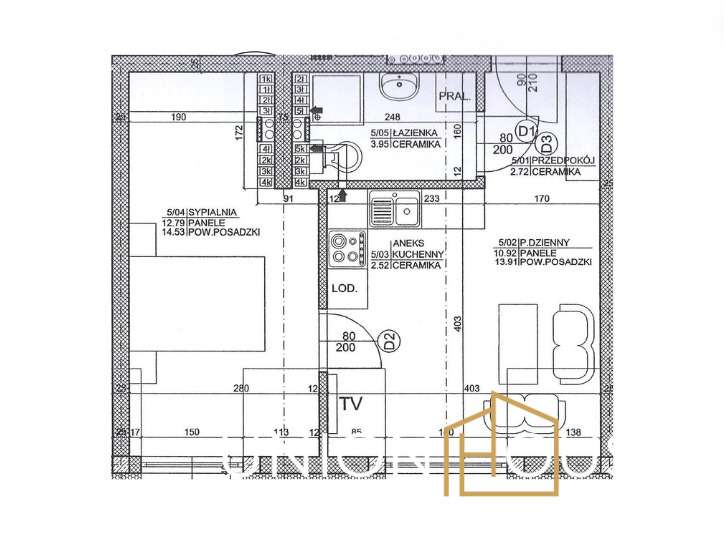 2 pokoje - 34m2 - Centrum - Winda - Garaż