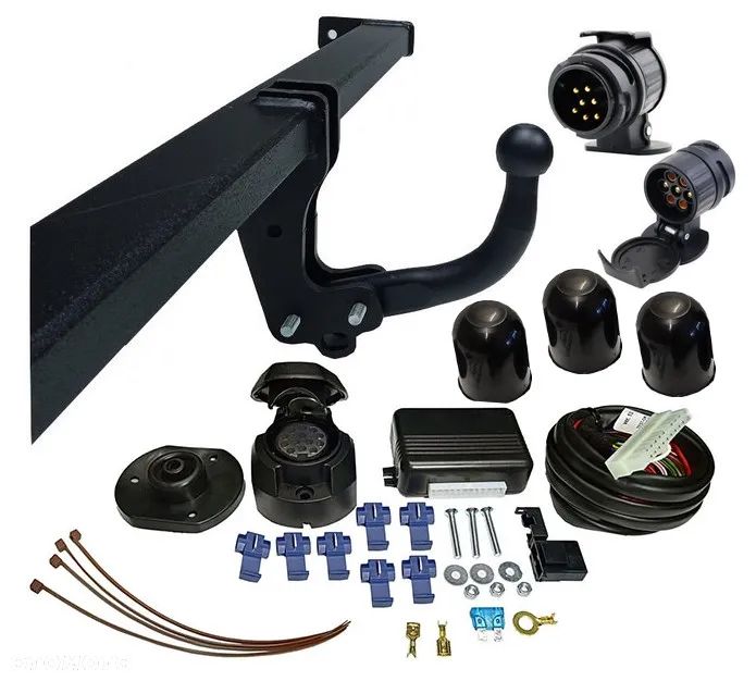 HAK HOLOWNICZY Z KULĄ ODKRĘCANĄ NA DWIE ŚRUBY+MODUŁ13PIN+WIĄZKA +ADAPTER13P/7 do MAZDA2 II DJ 2015+ - 4