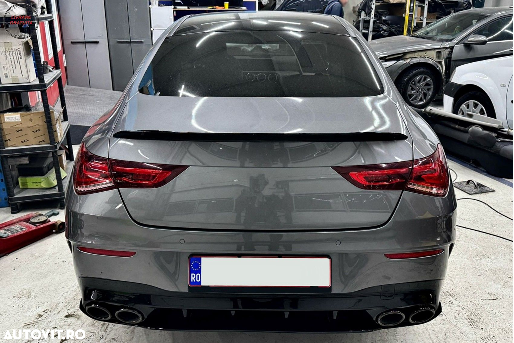 Difuzor Bara Spate cu Ornamente Evacuare Mercedes CLA X118 Shooting Brake C118 Cou- livrare gratuita - 15
