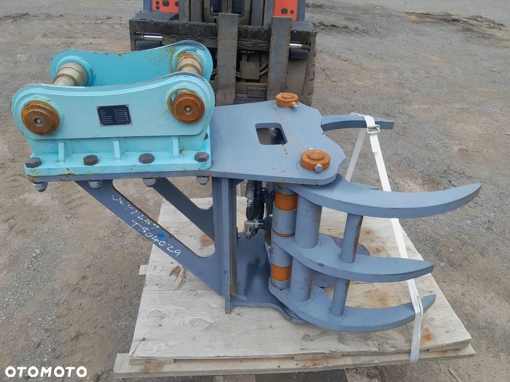 Hydrauliczna głowica ścinkowa 2 siłowniki nożyce do drzew chwytak do koparki - 10