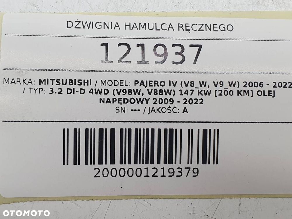DŹWIGNIA HAMULCA RĘCZNEGO MITSUBISHI PAJERO IV - 7